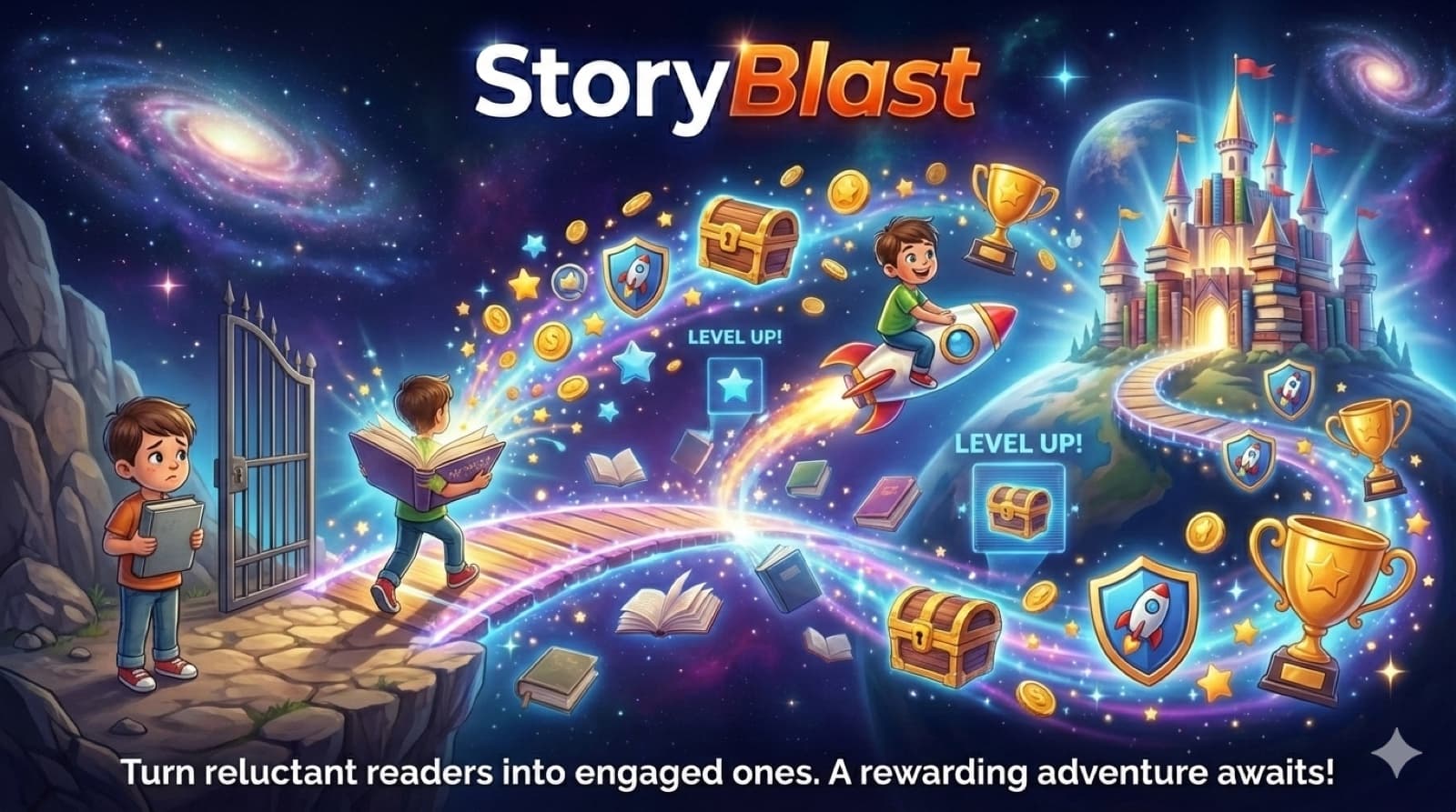 A reluctant reader beginning a rewarding StoryBlast reading adventure